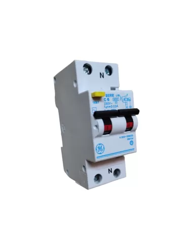 Ge power 569734 disyuntor diferencial 1p n 6a 6ka 0.03a